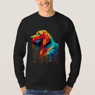 Camiseta Arte de Pintura Gotejante Rhodesian Ridgeback Ridg