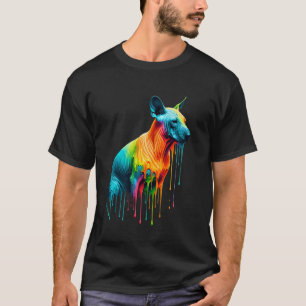 Camiseta Arte de Pintura Pingando Cachorro Sem Pelo Peruano