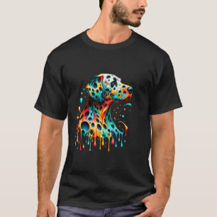 Camiseta Arte de Pintura Pingando Dalmata Dalmatas Dal Brin