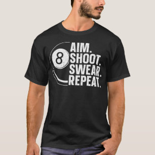 Camiseta Arte de Piscina Divertida para Amantes de Bilhar J