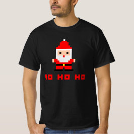 Camiseta Arte de Pixel de Papai Noel 4