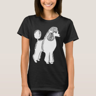 Camiseta Arte de Poodle Standard Branca