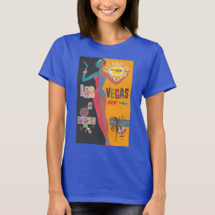Camiseta Arte de pôster de viagem de jogo de Las Vegas vint