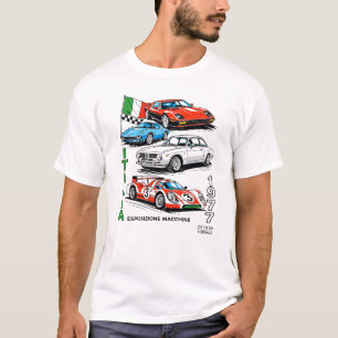 Camiseta Arte de Poster Vintage de Carro Esportivo Clássico
