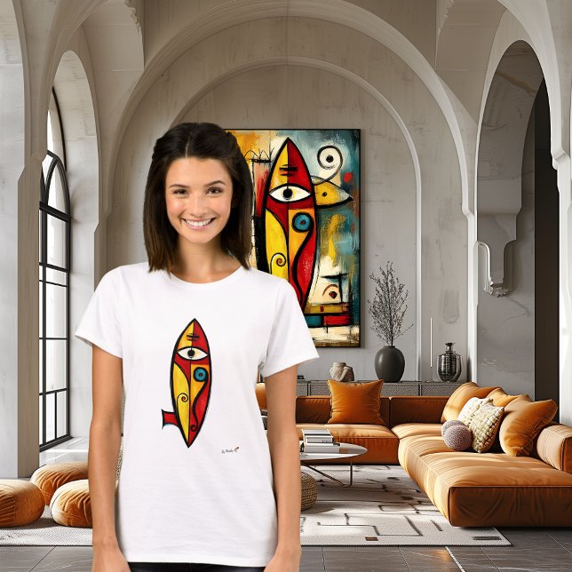 Camiseta Arte de Prancha de Surf Expressionista Abstrata –  (Criador carregado)