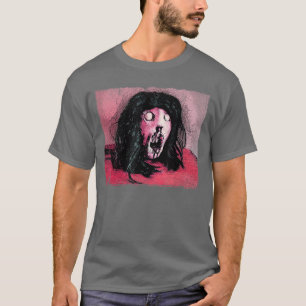 Camiseta Arte de Quadrinhos de Terror Cabeça Cortada Gore F
