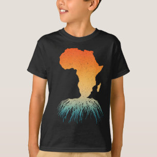 Camiseta Arte de Raízes Africanas Para Homens Mulheres Afro