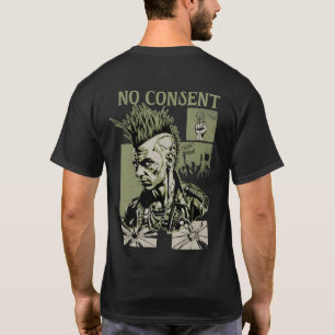 Camiseta Arte de Rebelião de Protesto Punk Sem Consentiment