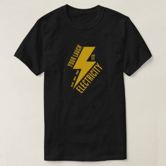 Camiseta Arte de Relâmpago de Riso Elétrico