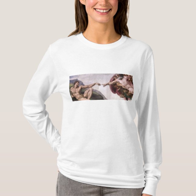Camiseta Arte de renascimento de Michelangelo (Frente)