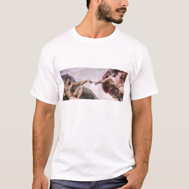 Camiseta Arte de renascimento de Michelangelo (Frente)