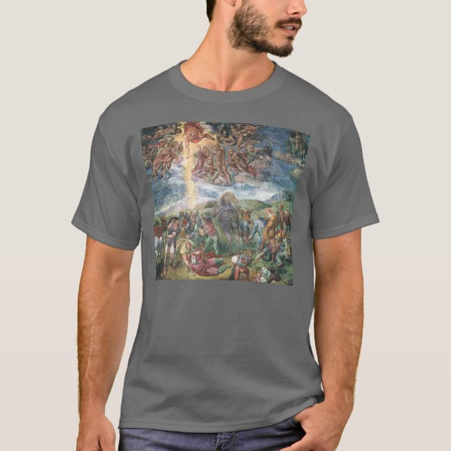 Camiseta Arte de renascimento de Michelangelo (Frente)