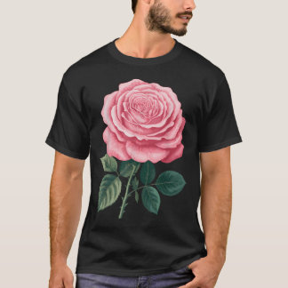 Camiseta Arte de Rosa Engraçada para Florista de Rosa Verme