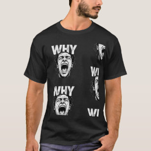Camiseta Arte de rosto gritando intensa com texto WHY angus