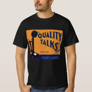 Camiseta Arte de rótulo de caixa de frutas vintage, telefon