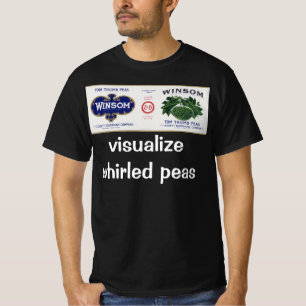 Camiseta Arte de rótulo de lata de legumes antigos, Ervilha