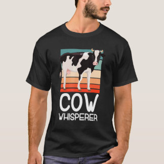 Camiseta Arte de Roupas de Vacas Fazendeiro de Gado Acalmad