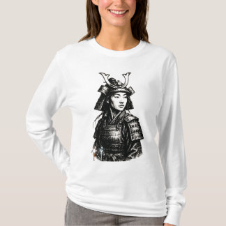 Camiseta Arte de rua da garota samurai
