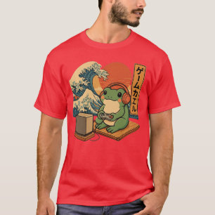 Camiseta Arte de Sapo de Jogos Ukiyoe Gamer Japonês Anime H