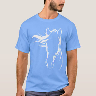 Camiseta Arte de silhueta de cavalo para amigos amantes de