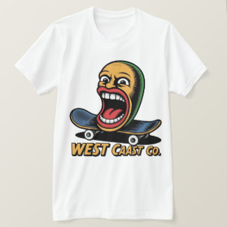 Camiseta Arte de Skate da Costa Oeste