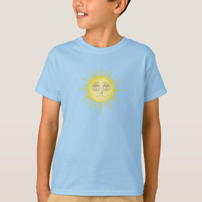 Camiseta Arte de Sol Abstrato Brilhante (Frente)