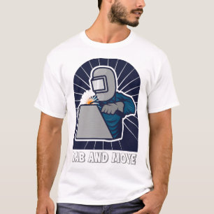 Camiseta Arte de Soldador TIG Engraçado 'Dab e Mova'
