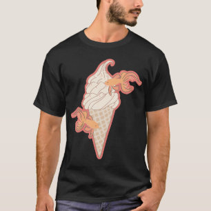 Camiseta arte de sorvete de peixe koi