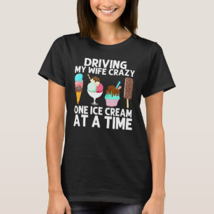 Camiseta Arte de Sorvete Legal Para Homens Pai Cone de Gela