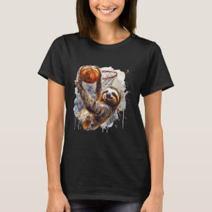 Camiseta Arte de Splash de Slam Dunk de Preguiça de Sketll