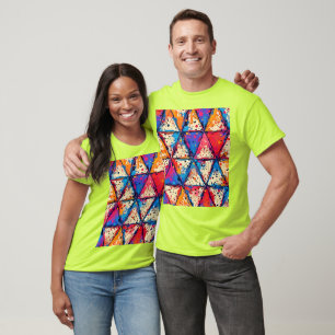 Camiseta Arte de Splatter de Triângulo Vibrante