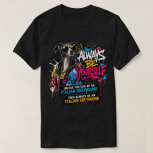 Camiseta Arte de streetwear com grafite de Italian Greyhoun