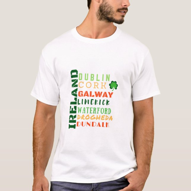 CAMISETA ARTE DE SUB-VIA DA IRLANDA (Frente)