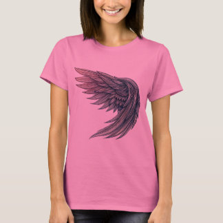 Camiseta Arte de Tatuagem de Angel Wing Futurística - Camis