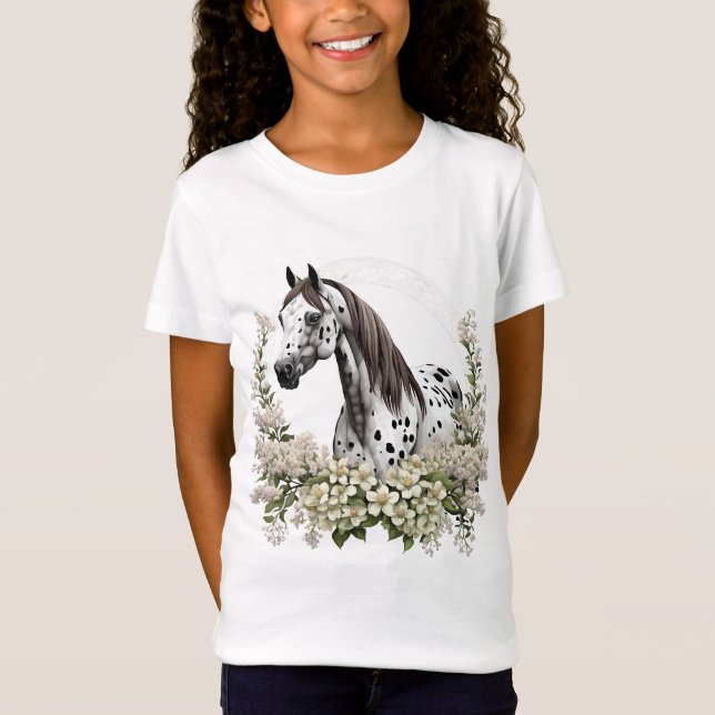 Camiseta Arte De Tatuagem De Cartoon De Appaloosa Com Front (Frente)