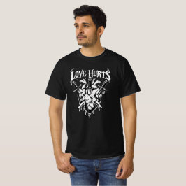 Camiseta Arte de Tatuagem Edgy Gothic Amor Magoa no Dia dos