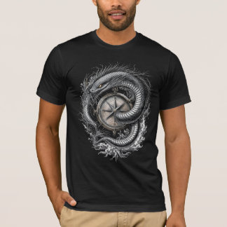 Camiseta Arte de Tatuagem Náutica de Águas Profundas