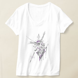 Camiseta Arte de Tatuagem Tribal Abstrata Colorida Eclética