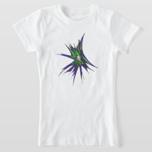 Camiseta Arte de Tatuagem Tribal Abstrata Colorida Explosiv