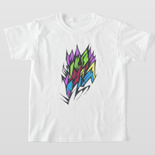 Camiseta Arte de Tatuagem Tribal Abstrata Colorida Vibrante