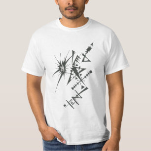 Camiseta Arte de Tatuagem Tribal Abstrata Preto e Branco St