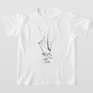 Camiseta Arte de Tatuagem Tribal Abstrato Preto Branco