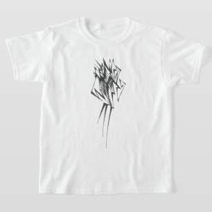 Camiseta Arte de Tatuagem Tribal Abstrato Preto e Branco