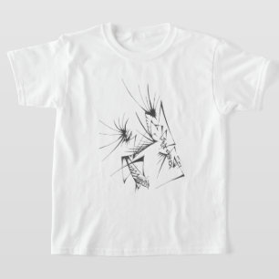 Camiseta Arte de Tatuagem Tribal Abstrato Preto e Branco 11