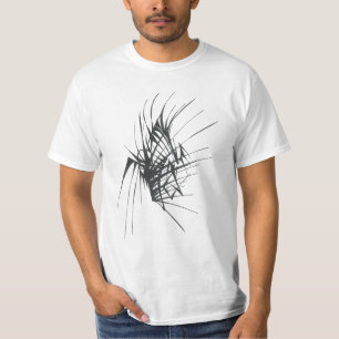 Camiseta Arte de Tatuagem Tribal Abstrato Preto e Branco En
