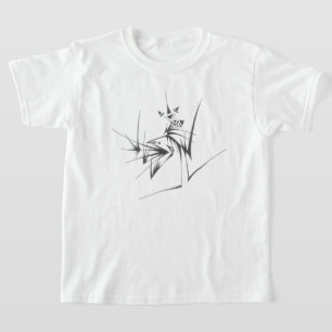 Camiseta Arte de Tatuagem Tribal Abstrato Preto e Branco Sp