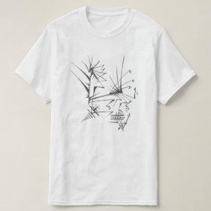 Camiseta Arte de Tatuagem Tribal Preto Branco Abstrato Clar
