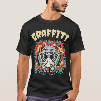 CAMISETA ARTE DE TATUALIZAÇÃO DO GRAFITE ROGUE SKULL