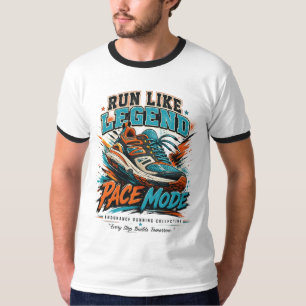 Camiseta Arte de Tênis de Corrida Retro no Estilo Legend Pa