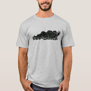 Camiseta Arte de Terror Esquisito do Monstro de Lama